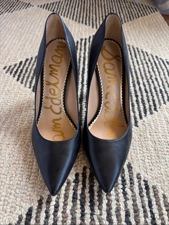 Sam Edelman Shoes - Sam Edelman Black Leather Pointed Toe Heels
